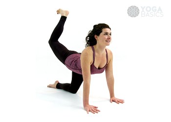 Tiger yoga pose • vyaghrasana