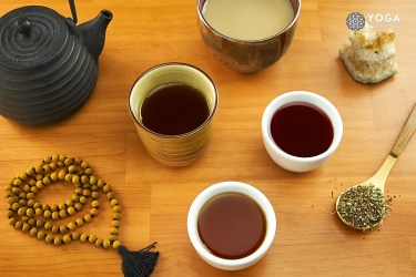 autumn tea for yoga