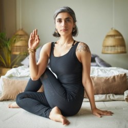 morning yoga pose twist