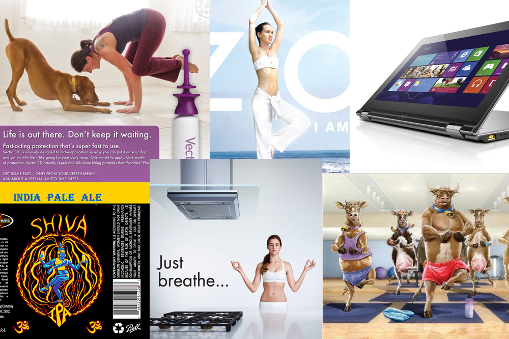 yoga in advertisments